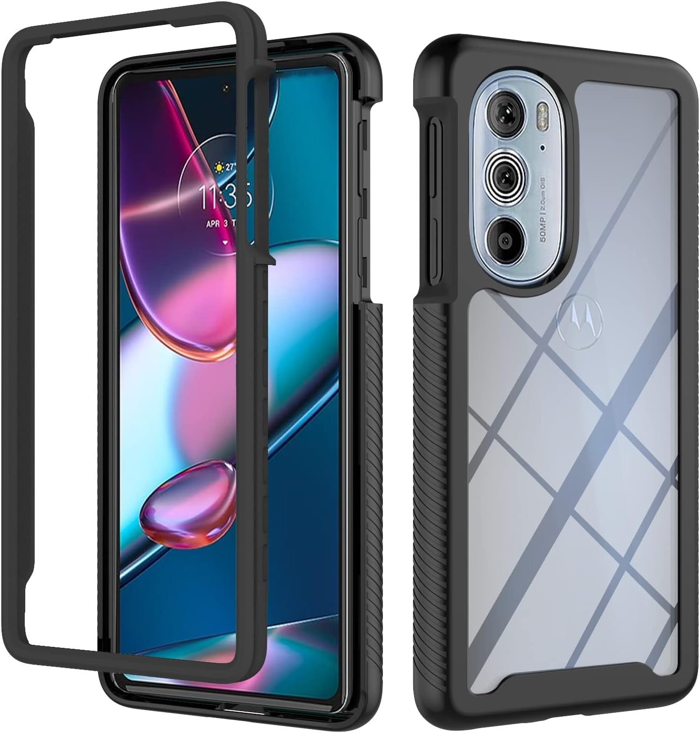 Techsuit Defence 360 Pro Ανθεκτική Θήκη με Screen Protector - Motorola Edge 30 Pro - Black