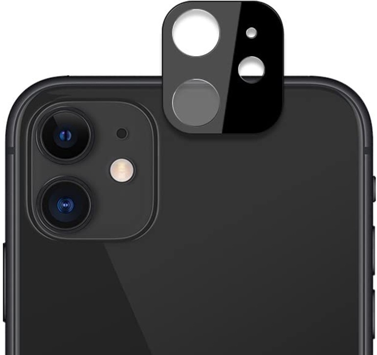 Techsuit Full Camera Tempered Glass - Αντιχαρακτικό Γυαλί Προστασίας για Φακό Κάμερας - Apple iPhone 12 - Black