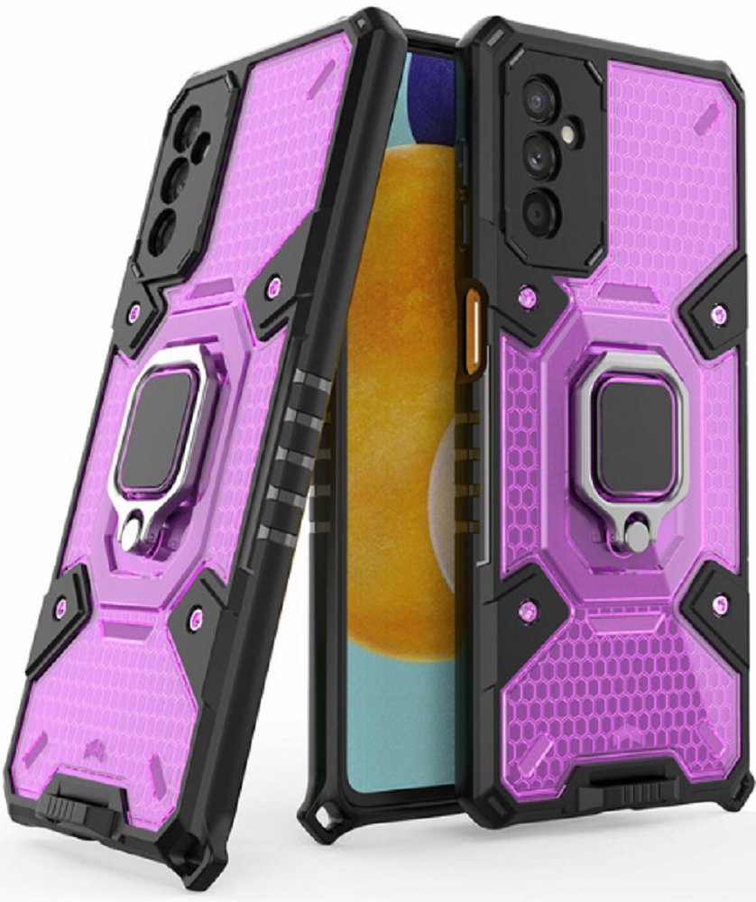 Techsuit Honeycomb Armor - Ανθεκτική Θήκη Samsung Galaxy M52 5G με Μεταλλικό Ring Holder - Rose Violet