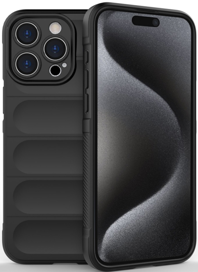Techsuit Magic Shield - Θήκη Σιλικόνης Apple iPhone 15 Pro - Black