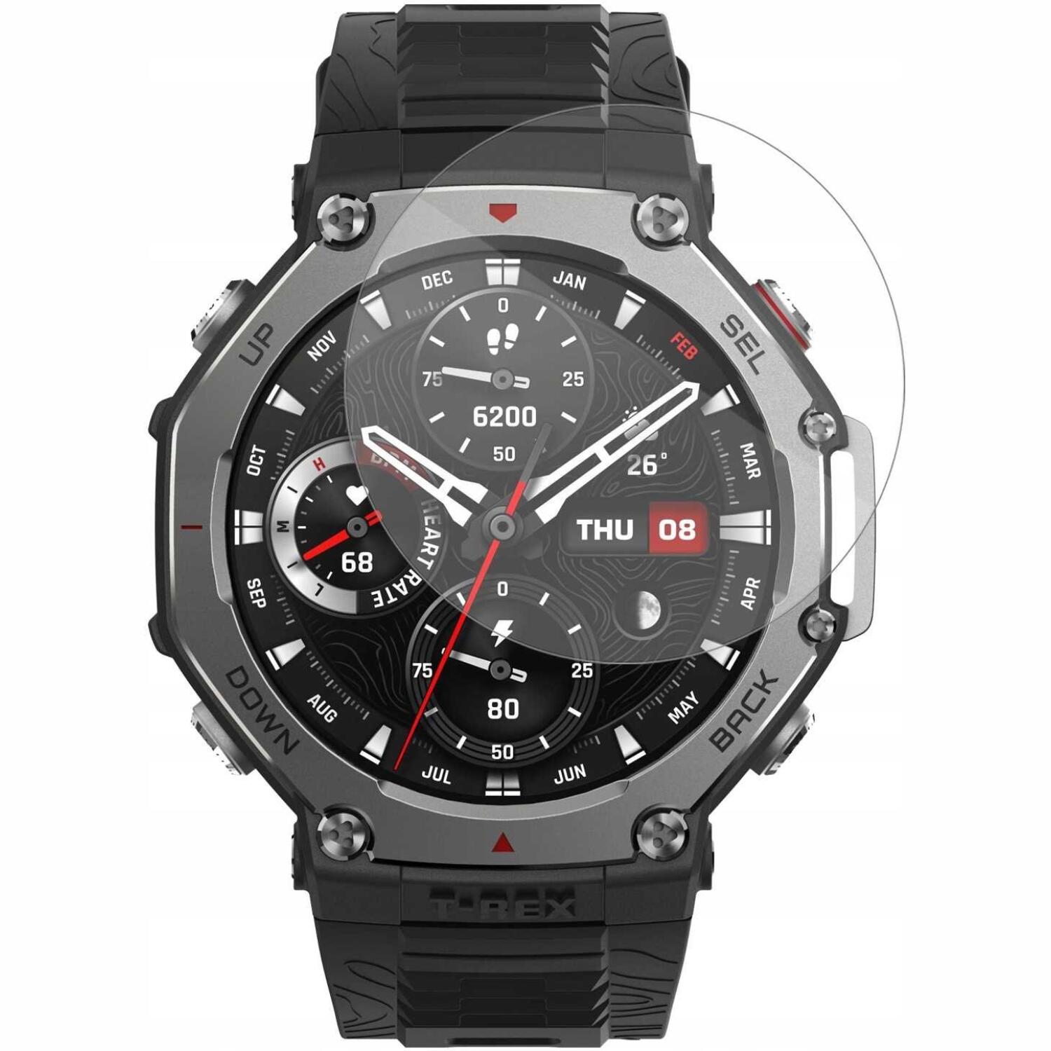 Tempered Glass Amazfit T-Rex 3 Spacecase Smartwatch Glass 2.5D Αντιχαρακτικό Γυαλί Προστασίας Οθόνης Clear