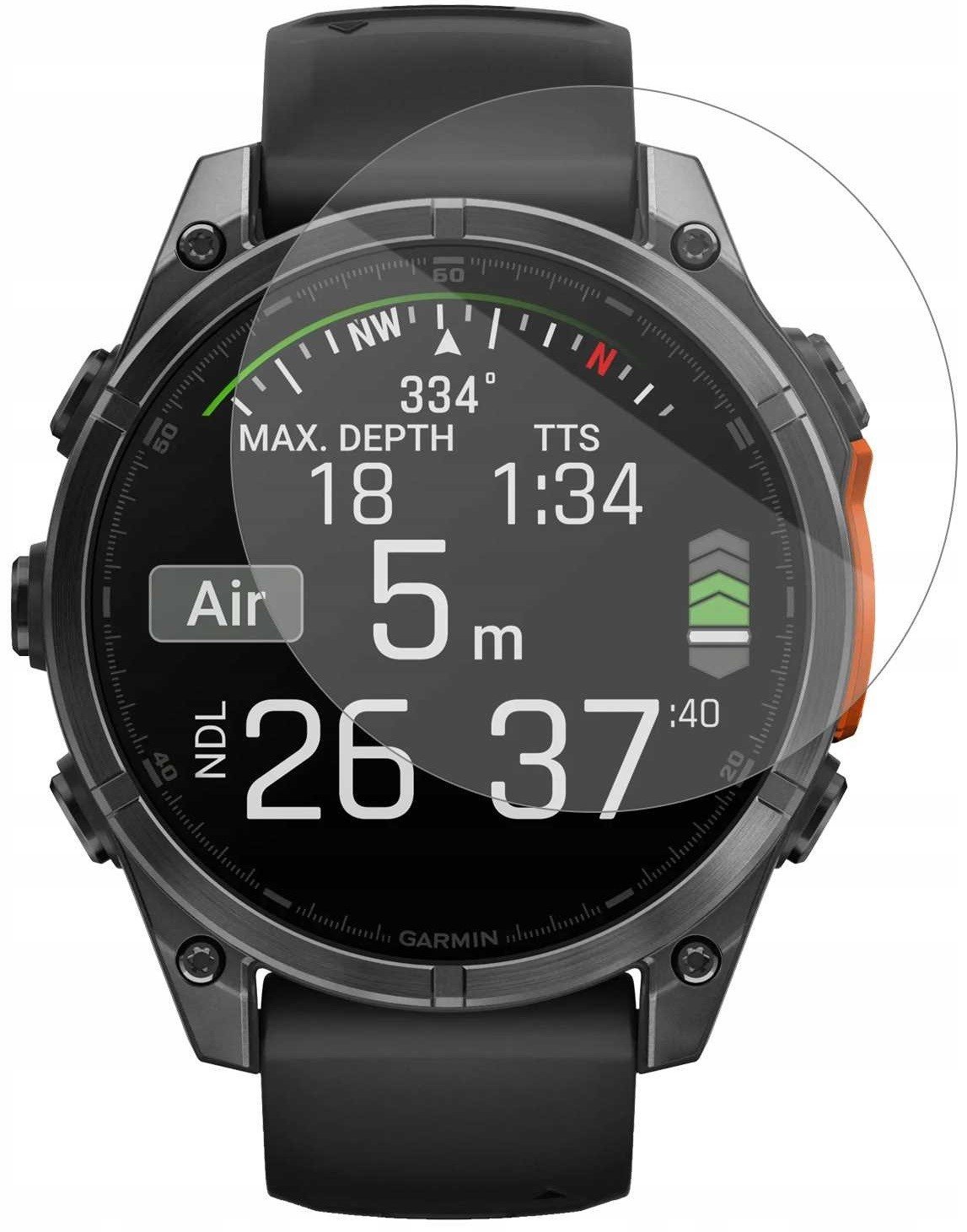 Tempered Glass Garmin Fenix 8 47mm Spacecase Smartwatch Glass 2.5D Αντιχαρακτικό Γυαλί Προστασίας Οθόνης Clear