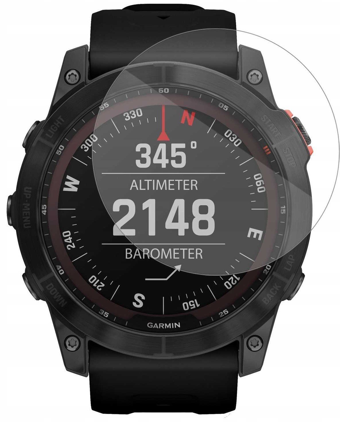 Tempered Glass Garmin Fenix 8 51mm Spacecase Smartwatch Glass 2.5D Αντιχαρακτικό Γυαλί Προστασίας Οθόνης Clear 