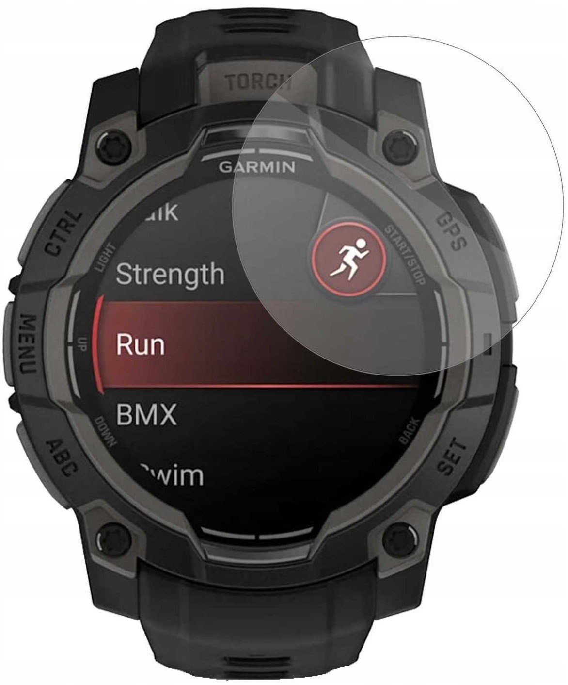 Tempered Glass Garmin Instinct 3 50mm Spacecase Smartwatch Glass 2.5D Αντιχαρακτικό Γυαλί Προστασίας Οθόνης Clear