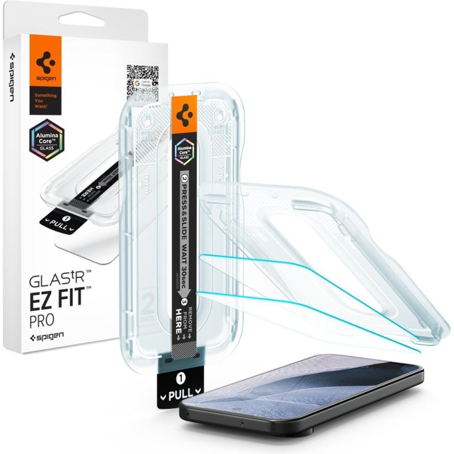 Tempered Glass Google Pixel 11 / 11 Pro Spigen GLAS.tR EZ Fit Pro AluminaCore 10H+ Ανθεκτικό Αντιχαρακτικό Γυαλί Προστασίας Οθόνης 2 Τεμάχια Clear