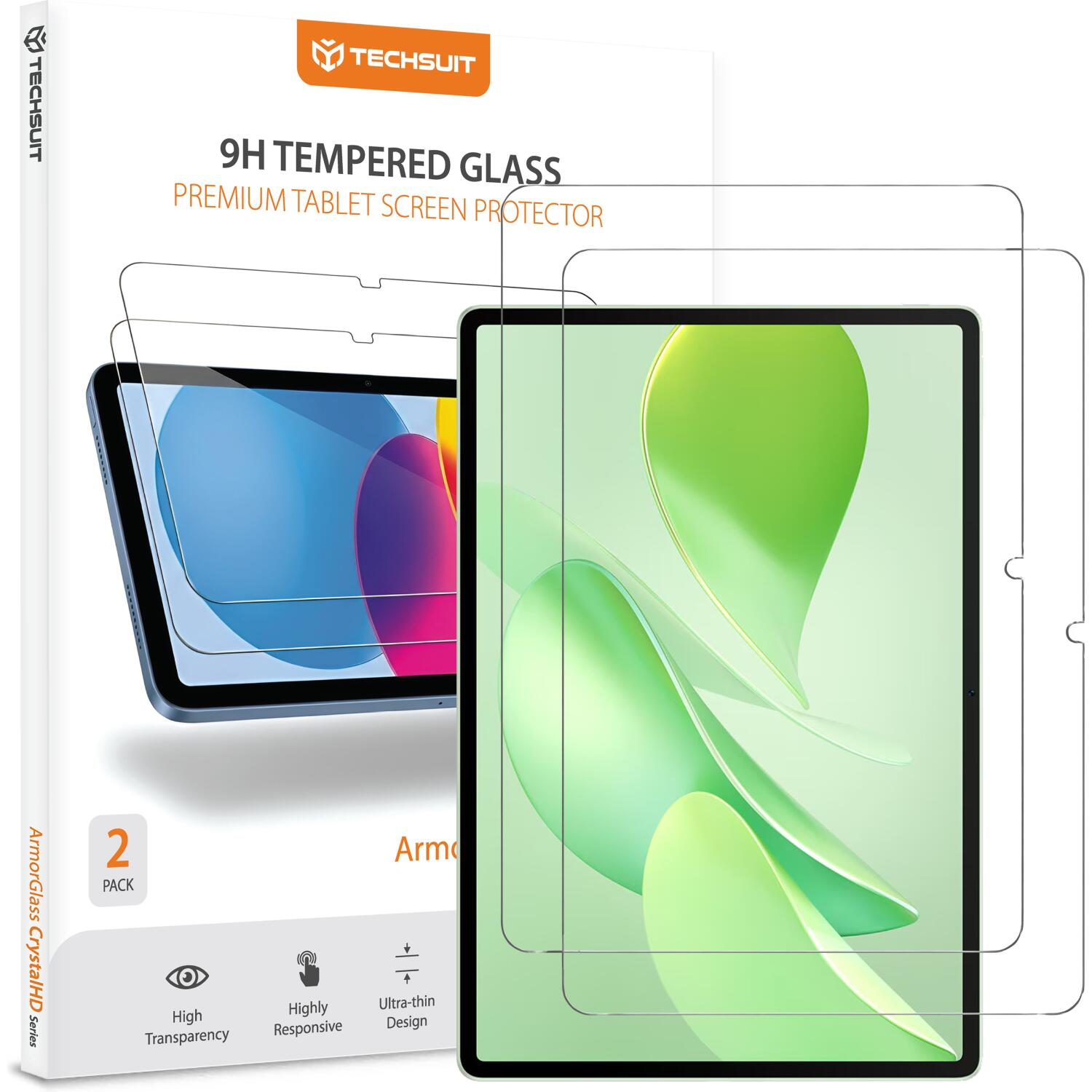 Tempered Glass Huawei MatePad 12 X 2025 Techsuit ArmorGlass CrystalHD Premium Αντιχαρακτικό Γυαλί Προστασίας Οθόνης 2 Τεμάχια Clear