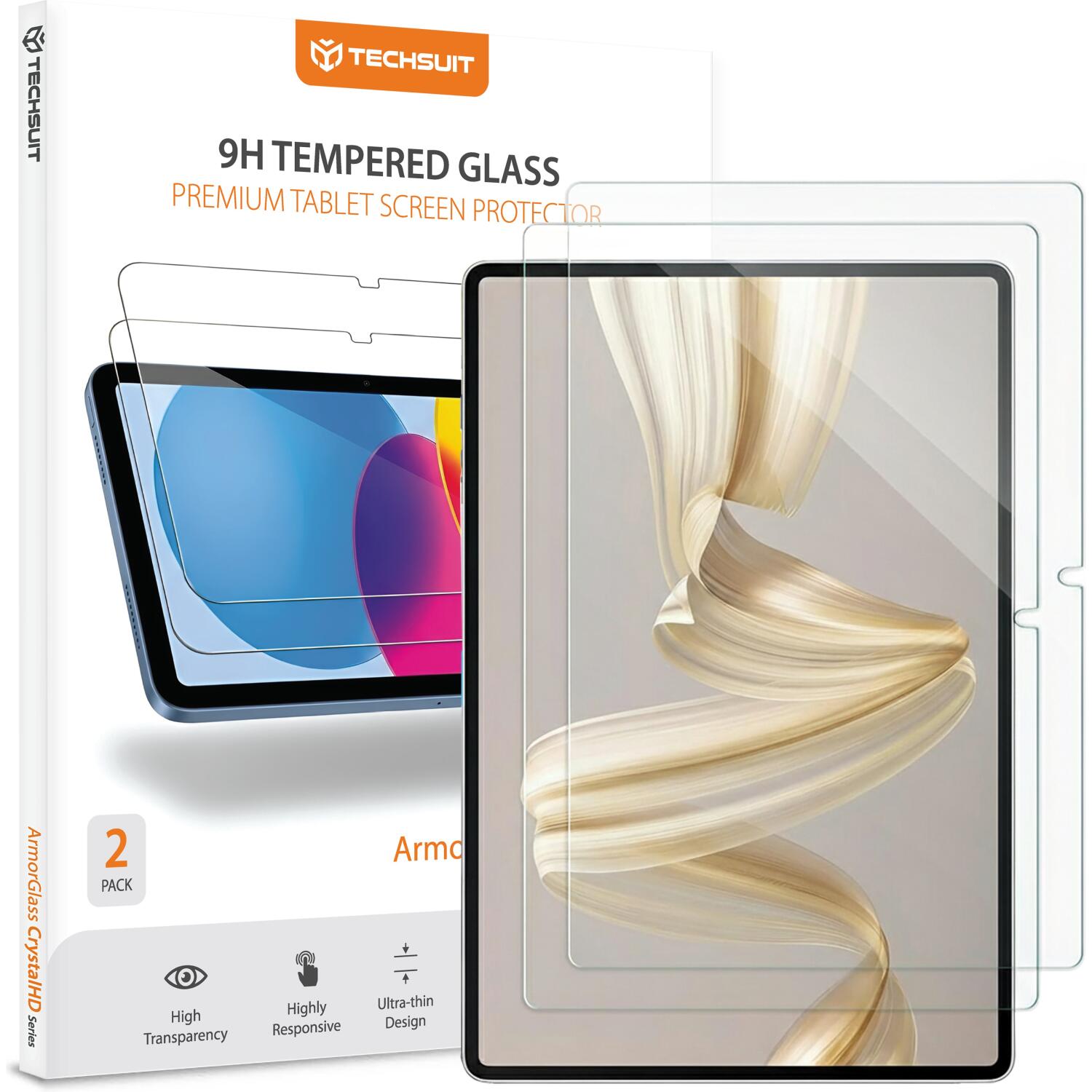 Tempered Glass Huawei MatePad Pro 12.2" 2025 / 2024 Techsuit ArmorGlass CrystalHD Premium Αντιχαρακτικό Γυαλί Προστασίας Οθόνης 2 Τεμάχια Clear