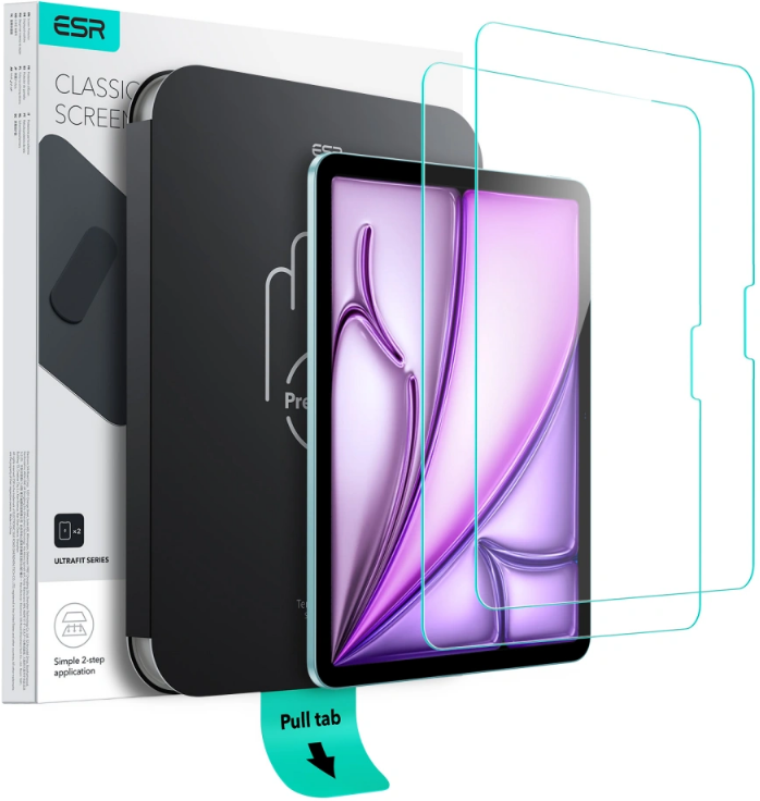 Tempered Glass iPad Air 7 2025 11" / iPad Air 6 2024 11" ESR UltraFit Classic Αντιχαρακτικό Γυαλί Προστασίας Οθόνης 2 Τεμάχια Clear