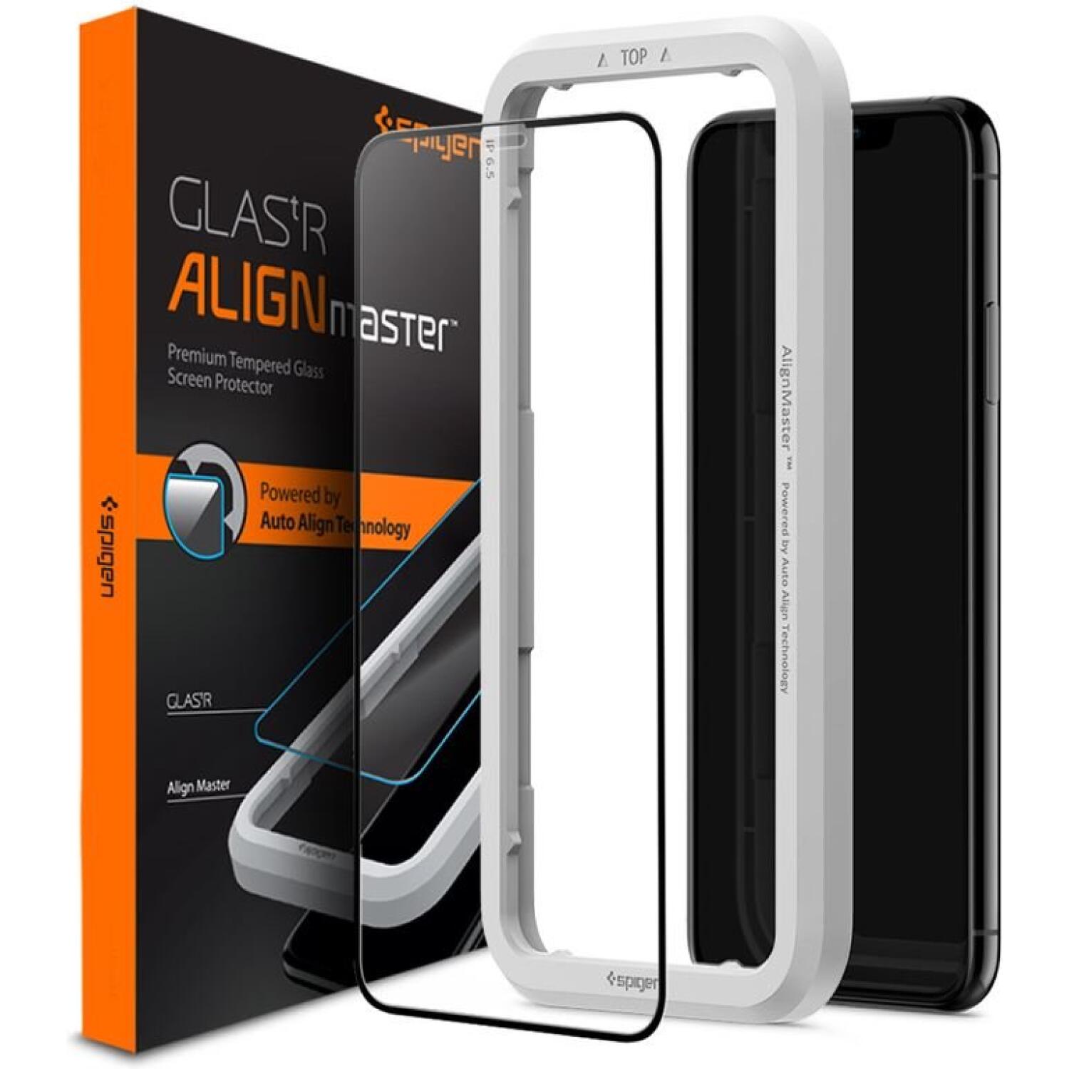 Tempered Glass iPhone 11 Pro Spigen GLAS.tR ALIGNmaster Full Face Αντιχαρακτικό Γυαλί Προστασίας Οθόνης (AGL00114)