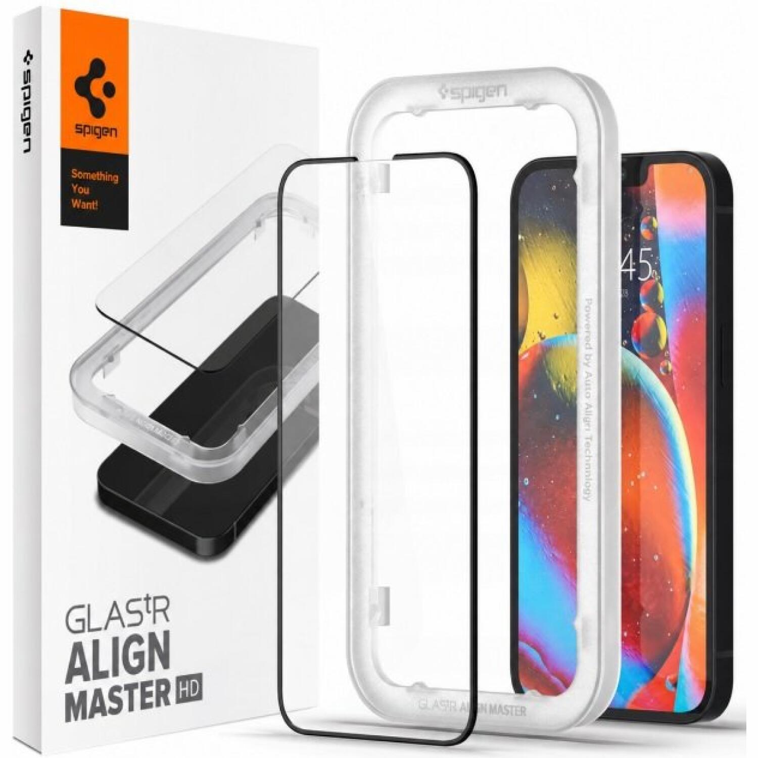 Tempered Glass iPhone 13 mini Spigen GLAS.tR ALIGNmaster HD Full Face Αντιχαρακτικό Γυαλί Προστασίας Οθόνης Black