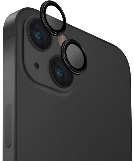 Tempered Glass iPhone 14 / 14 Plus Spacecase QuickFit Camera Glass Αντιχαρακτικό Γυαλί Προστασίας για Φακό Κάμερας 2 Τεμάχια Black