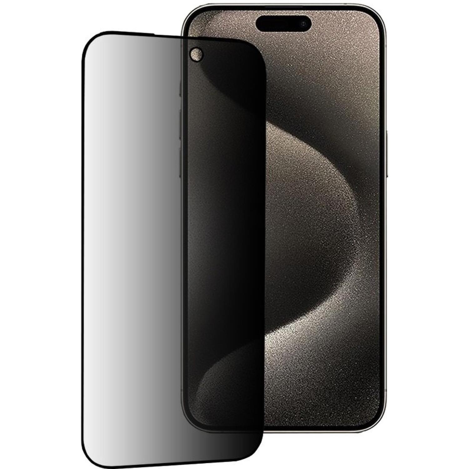 Tempered Glass iPhone 15 Pro Max Techsuit 111D Privacy Full Glue Full Face Αντιχαρακτικό Γυαλί Προστασίας Απορρήτου Οθόνης Black