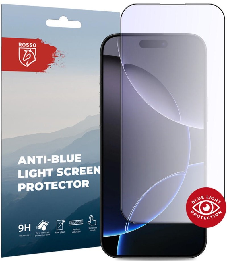 Tempered Glass iPhone 16 Pro Max Rosso Anti-Blue Light FullFace Αντιχαρακτικό Γυαλί Προστασίας Οθόνης Black