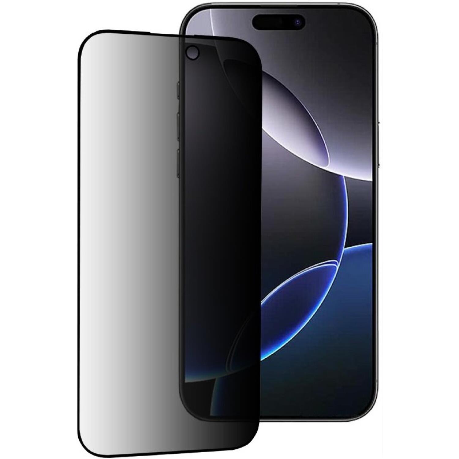 Tempered Glass iPhone 16 Pro Max Techsuit 111D Privacy Full Glue Full Face Αντιχαρακτικό Γυαλί Προστασίας Απορρήτου Οθόνης Black 