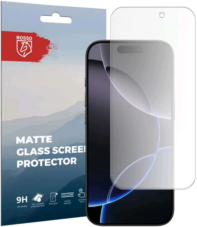 Tempered Glass iPhone 16 Pro Rosso Matte Glass Ματ Αντιχαρακτικό Γυαλί Προστασίας Οθόνης Clear