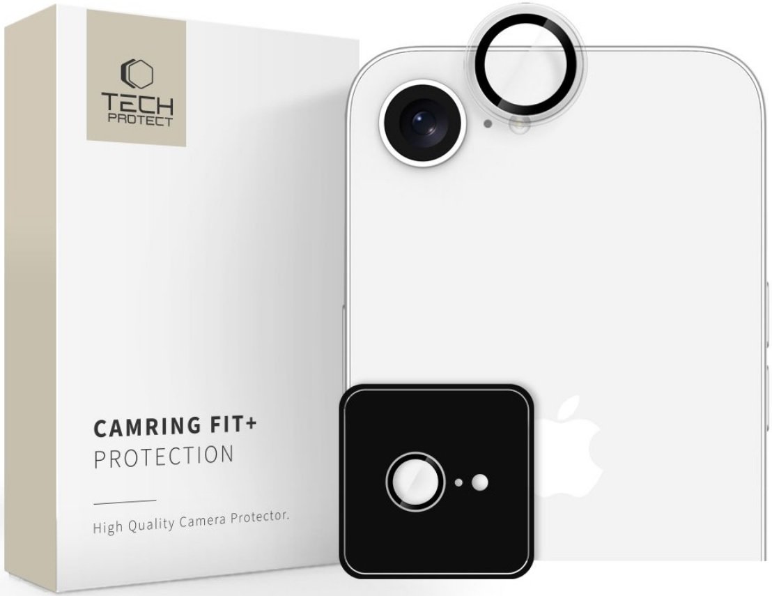 Tempered Glass iPhone 16e Tech-Protect Camring Fit+ Αντιχαρακτικό Γυαλί Προστασίας για Φακό Κάμερας Clear
