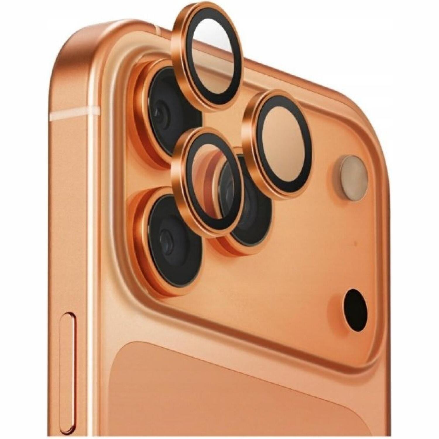 Tempered Glass iPhone 17 Pro / 17 Pro Max Spacecase QuickFit Camera Glass Αντιχαρακτικό Γυαλί Προστασίας για Φακό Κάμερας 2 Τεμάχια Orange