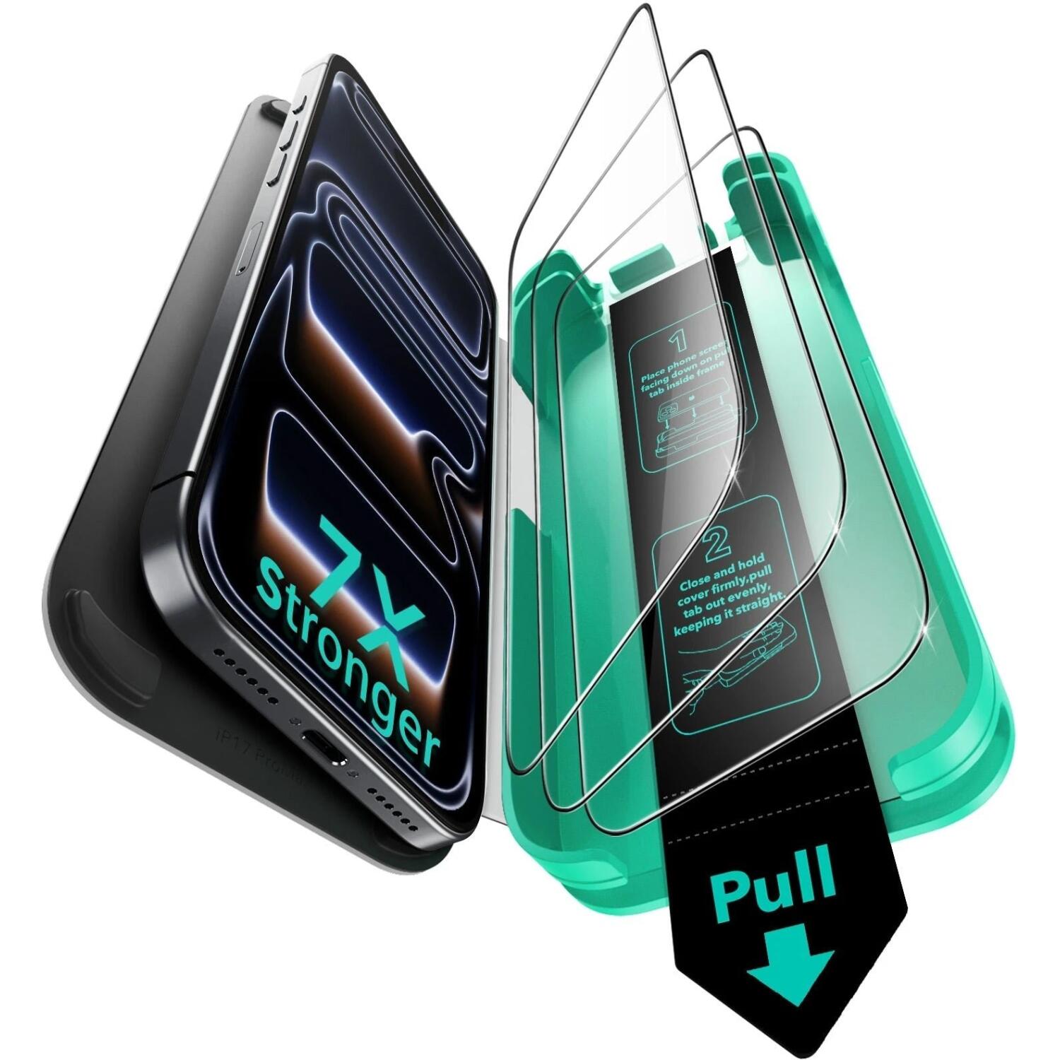 Tempered Glass iPhone 17 Pro ESR UltraFit Armorite Full Face Αντιχαρακτικό Γυαλί Προστασίας Οθόνης 3 Τεμάχια Black
