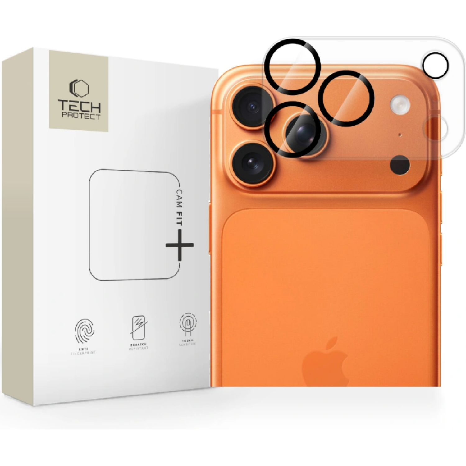 Tempered Glass iPhone 17 Pro Max Tech-Protect Cam Fit+ Αντιχαρακτικό Γυαλί Προστασίας για Φακό Κάμερας Clear