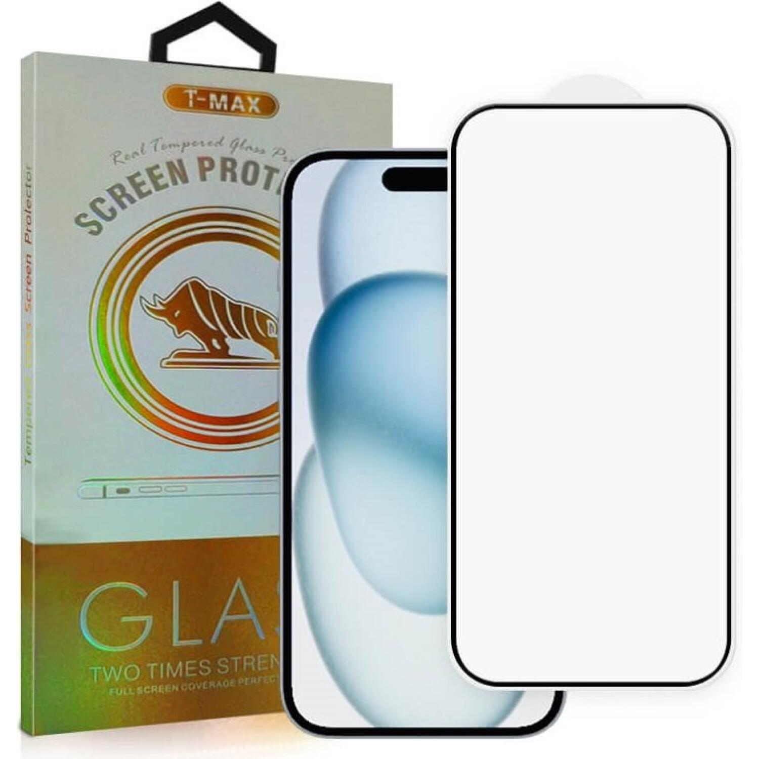 Tempered Glass iPhone 17 T-Max Premium Full Glue Αντιχαρακτικό Γυαλί Προστασίας Οθόνης Black