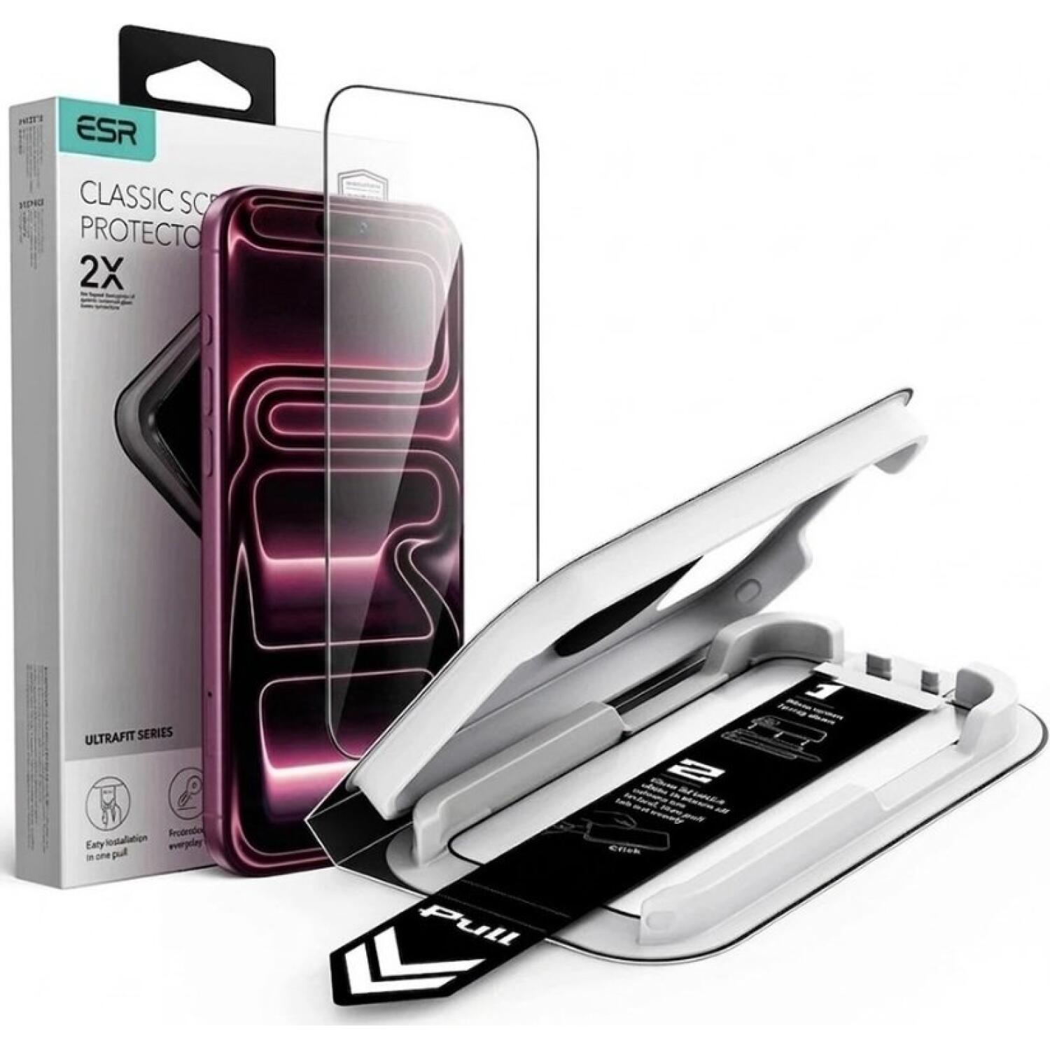 Tempered Glass iPhone 18 Pro Max / 17 Pro Max ESR UltraFit Classic Full Face Αντιχαρακτικό Γυαλί Προστασίας Οθόνης Black