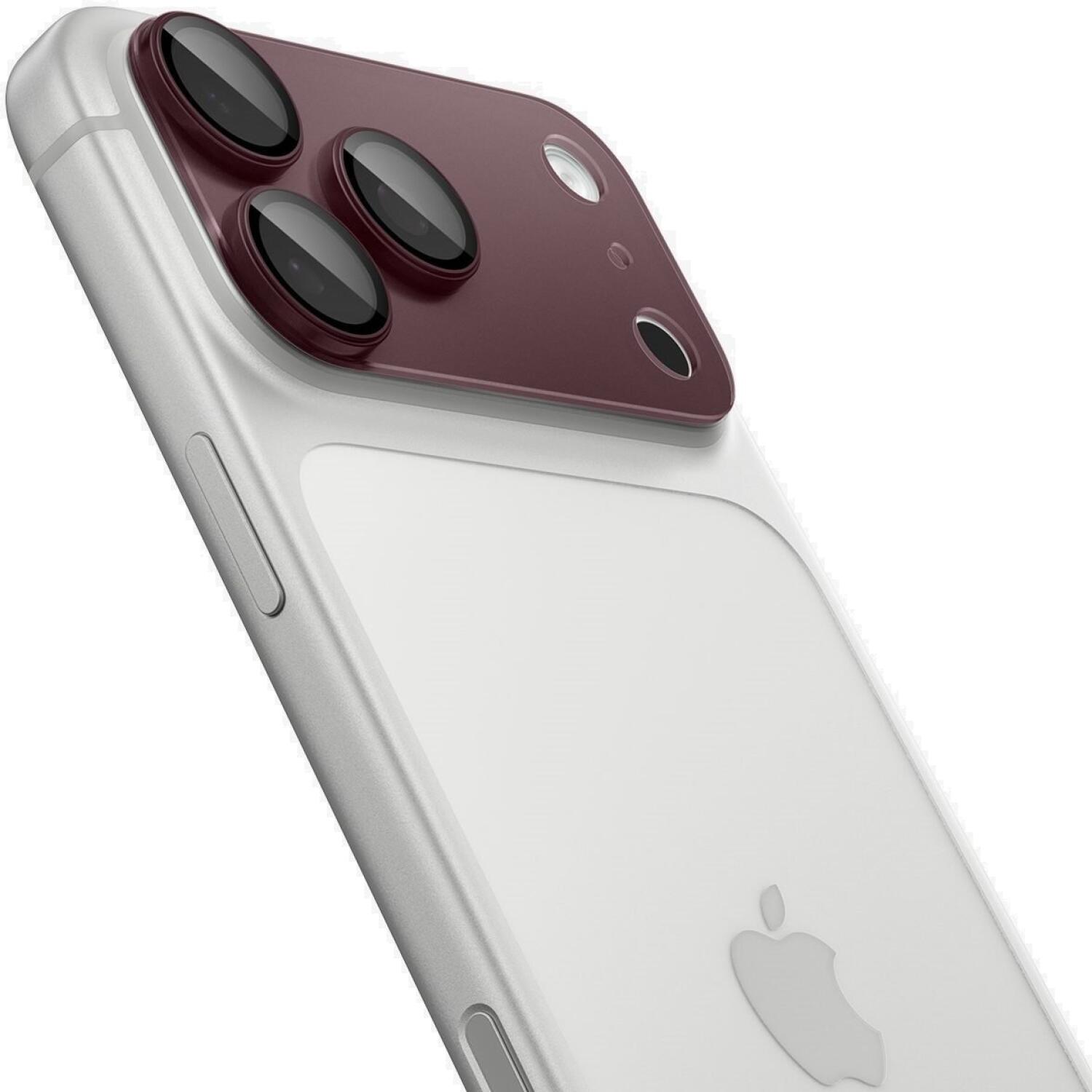 Tempered Glass iPhone 18 Pro Max Spigen GLAS.tR EZ Fit OPTIK Pro XL Camera Lens Protector Αντιχαρακτικό Γυαλί Προστασίας για Φακό Κάμερας Dark Cherry