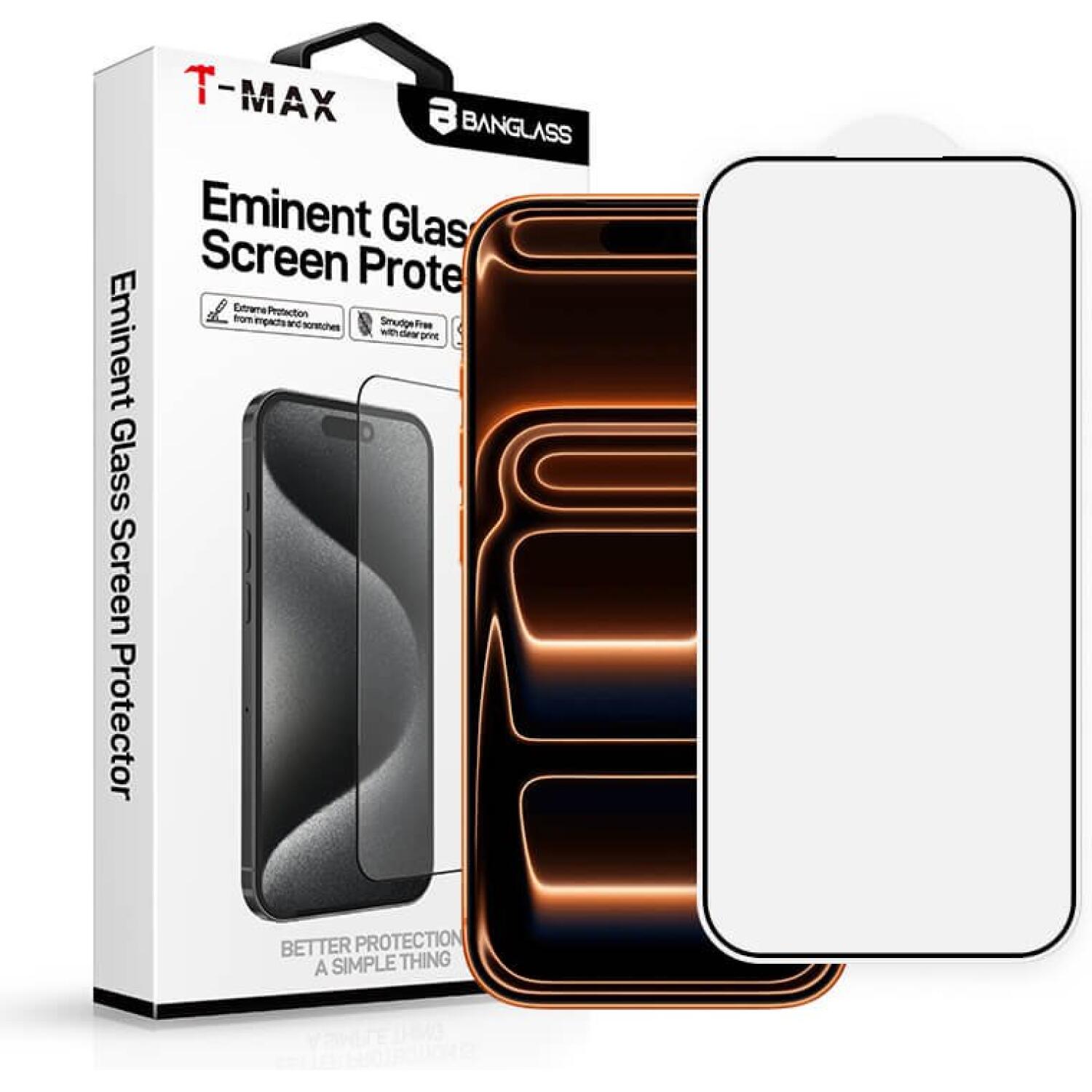 Tempered Glass iPhone 18 Pro Max T-Max Premium Full Glue Αντιχαρακτικό Γυαλί Προστασίας Οθόνης Black 