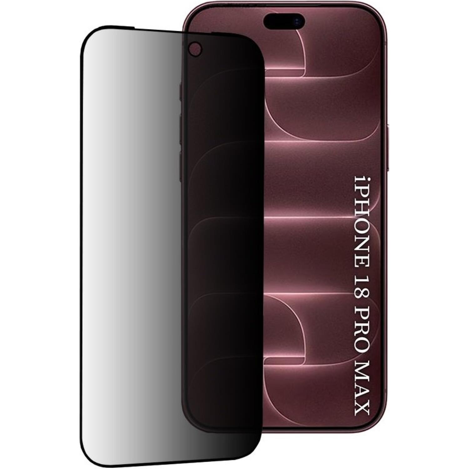 Tempered Glass iPhone 18 Pro Max Techsuit 111D Privacy Full Glue Full Face Αντιχαρακτικό Γυαλί Προστασίας Απορρήτου Οθόνης Black
