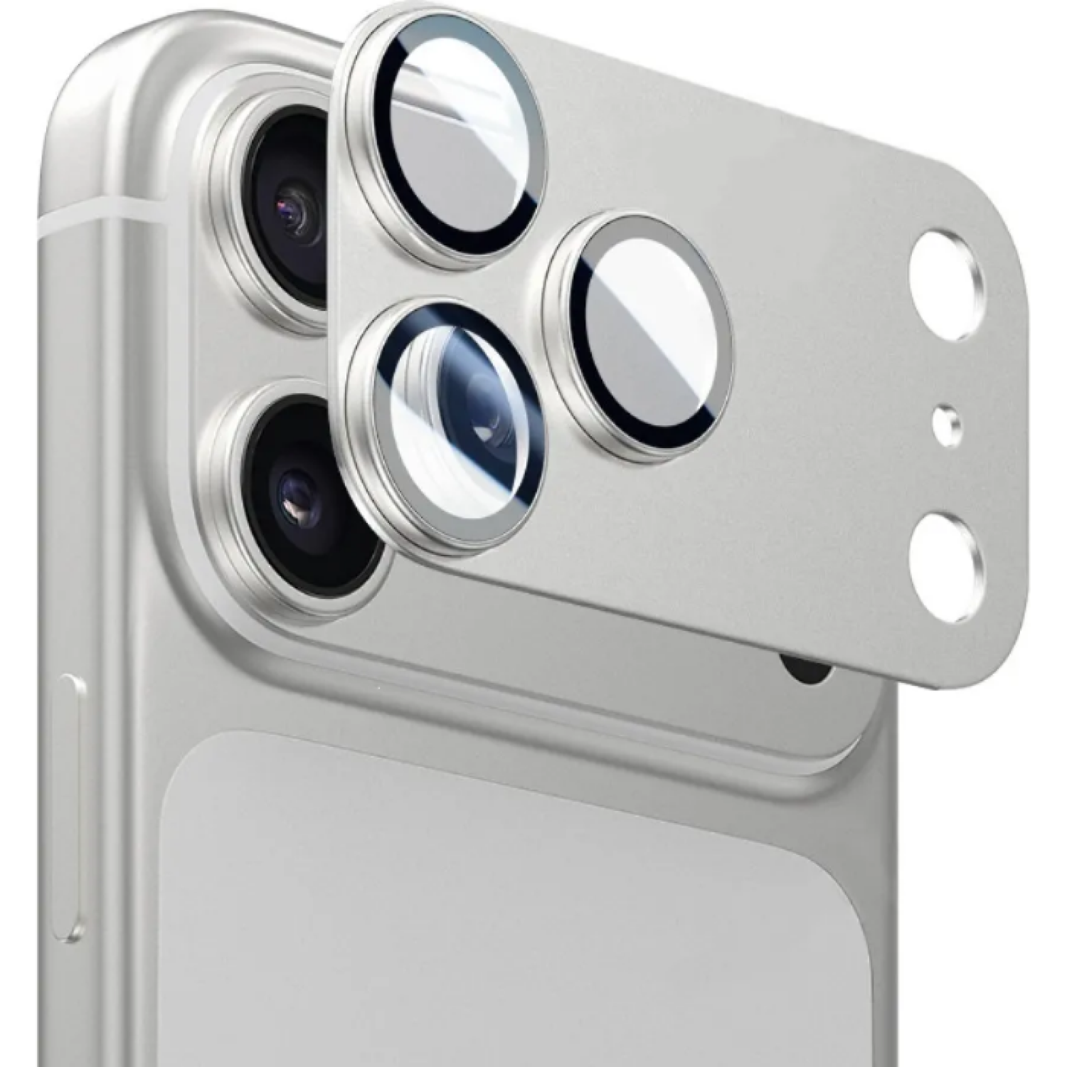 Tempered Glass iPhone 18 Pro Max Vivid Metallic Camera Lens Protector Αντιχαρακτικό Γυαλί Προστασίας για Φακό Κάμερας με Μεταλλικό Πλαίσιο Silver