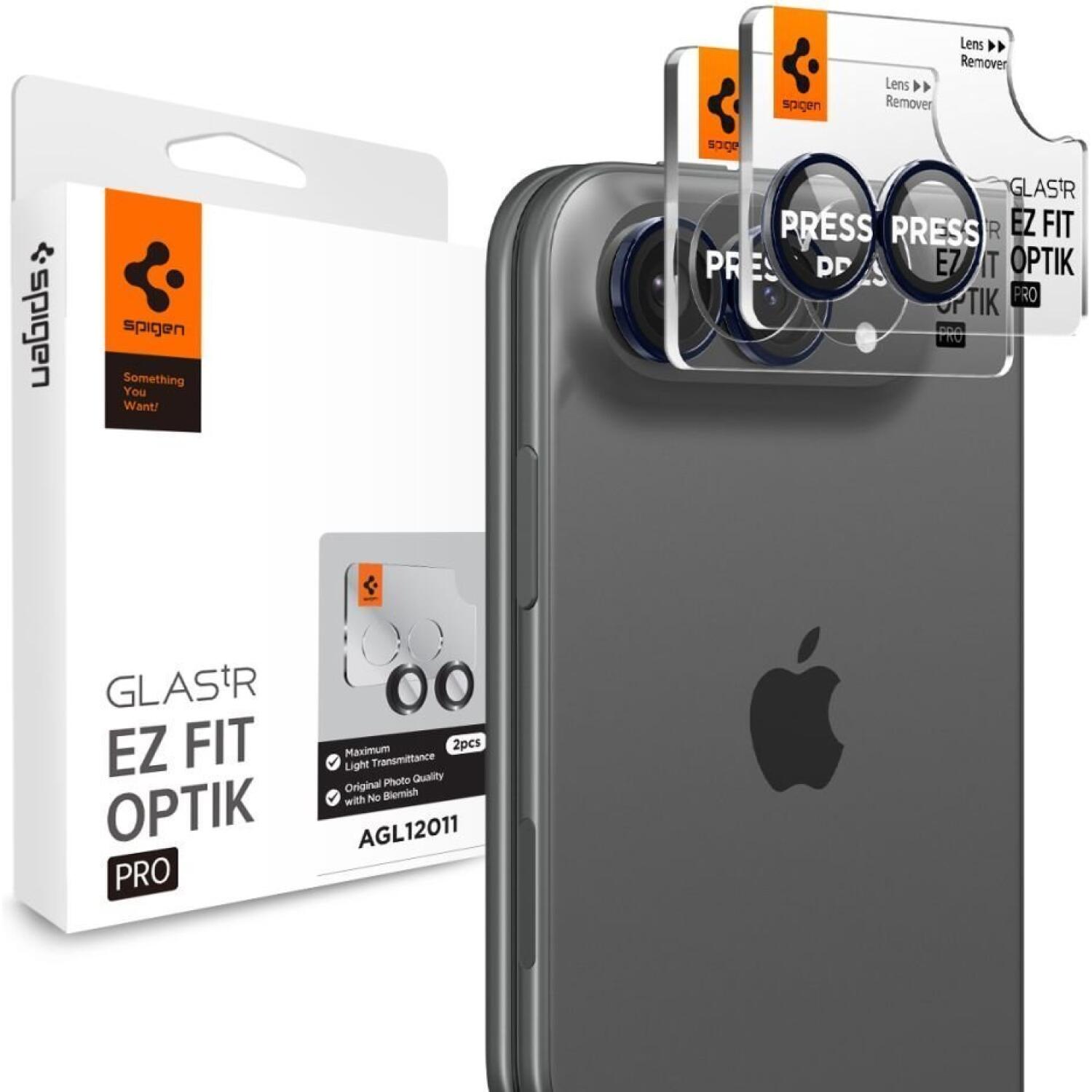 Tempered Glass iPhone Duo Spigen GLAS.tR EZ Fit OPTIK Pro Camera Lens Protector Αντιχαρακτικό Γυαλί Προστασίας για Φακό Κάμερας 2 Τεμάχια Night Sky