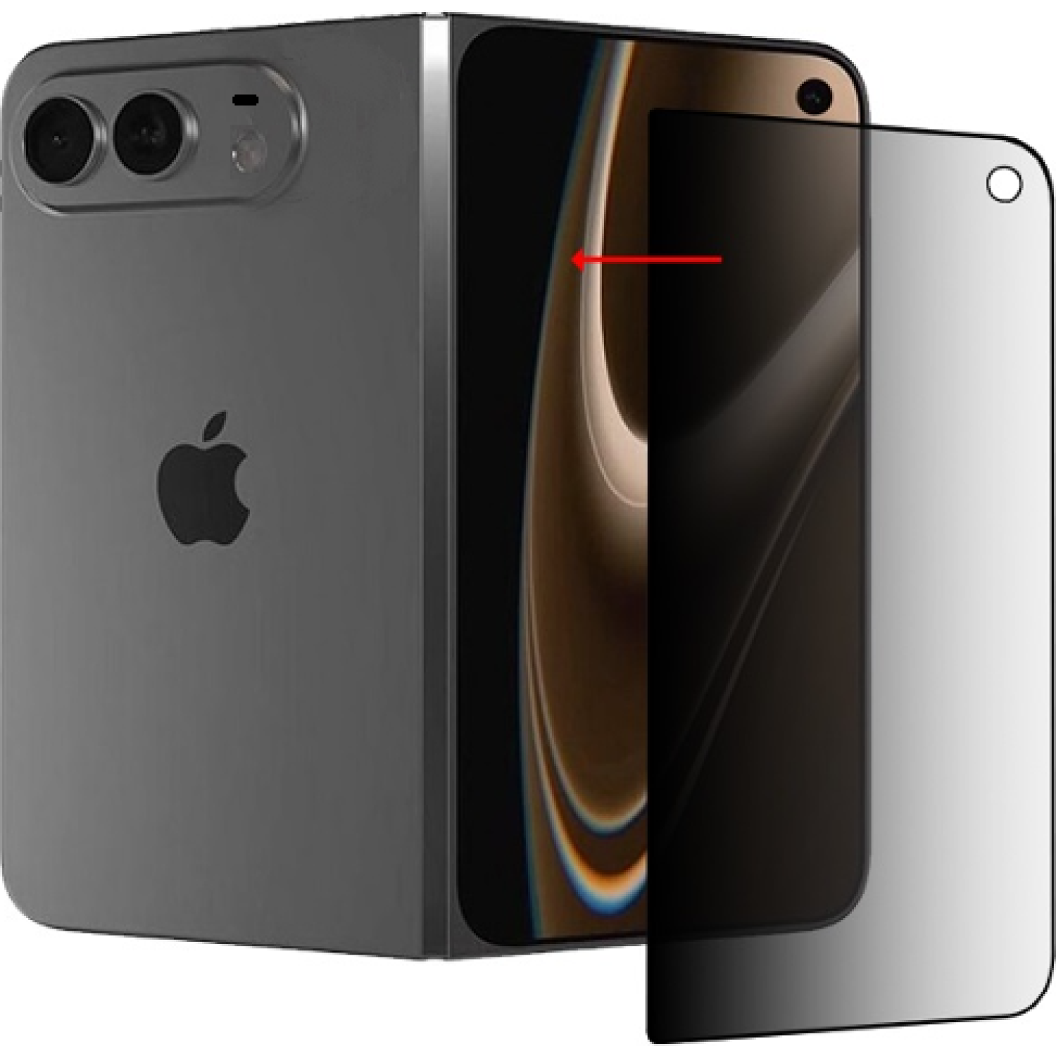 Tempered Glass iPhone Duo Techsuit 111D Privacy Full Glue Full Face Αντιχαρακτικό Γυαλί Προστασίας Απορρήτου Εξωτερικής Οθόνης Black