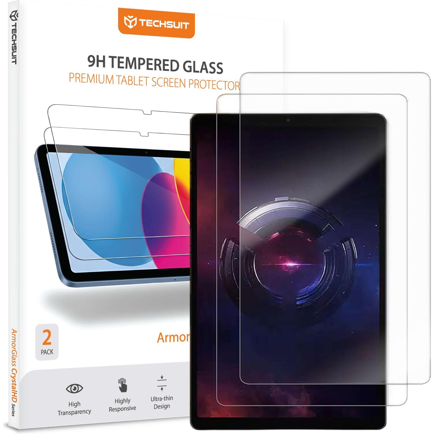 Tempered Glass Lenovo Legion Tab Gen 5 Techsuit ArmorGlass CrystalHD Premium Αντιχαρακτικό Γυαλί Προστασίας Οθόνης 2 Τεμάχια Clear