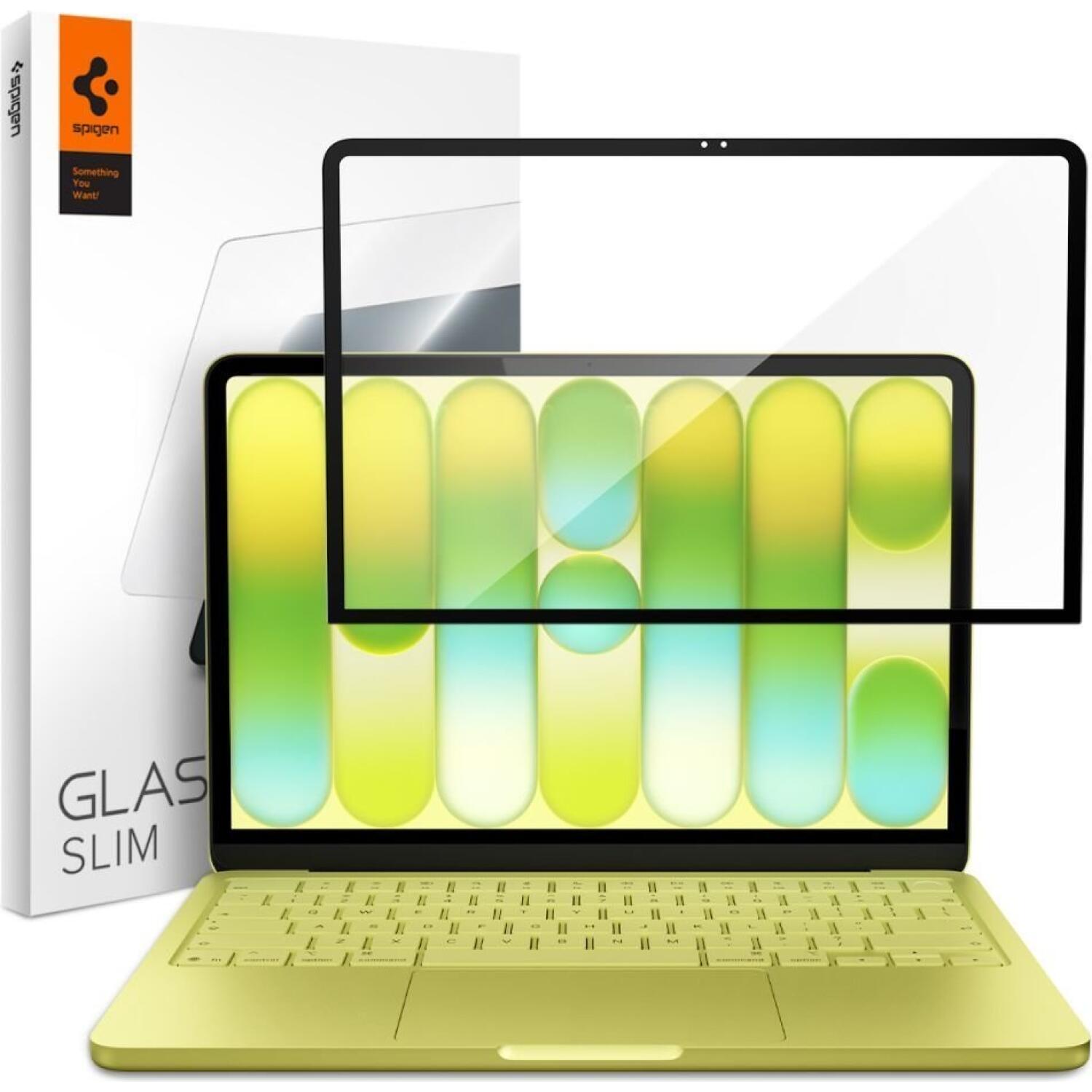Tempered Glass MacBook Neo 13" 2026 Spigen GLAS.tR Slim Full Face Αντιχαρακτικό Γυαλί Προστασίας Οθόνης Black