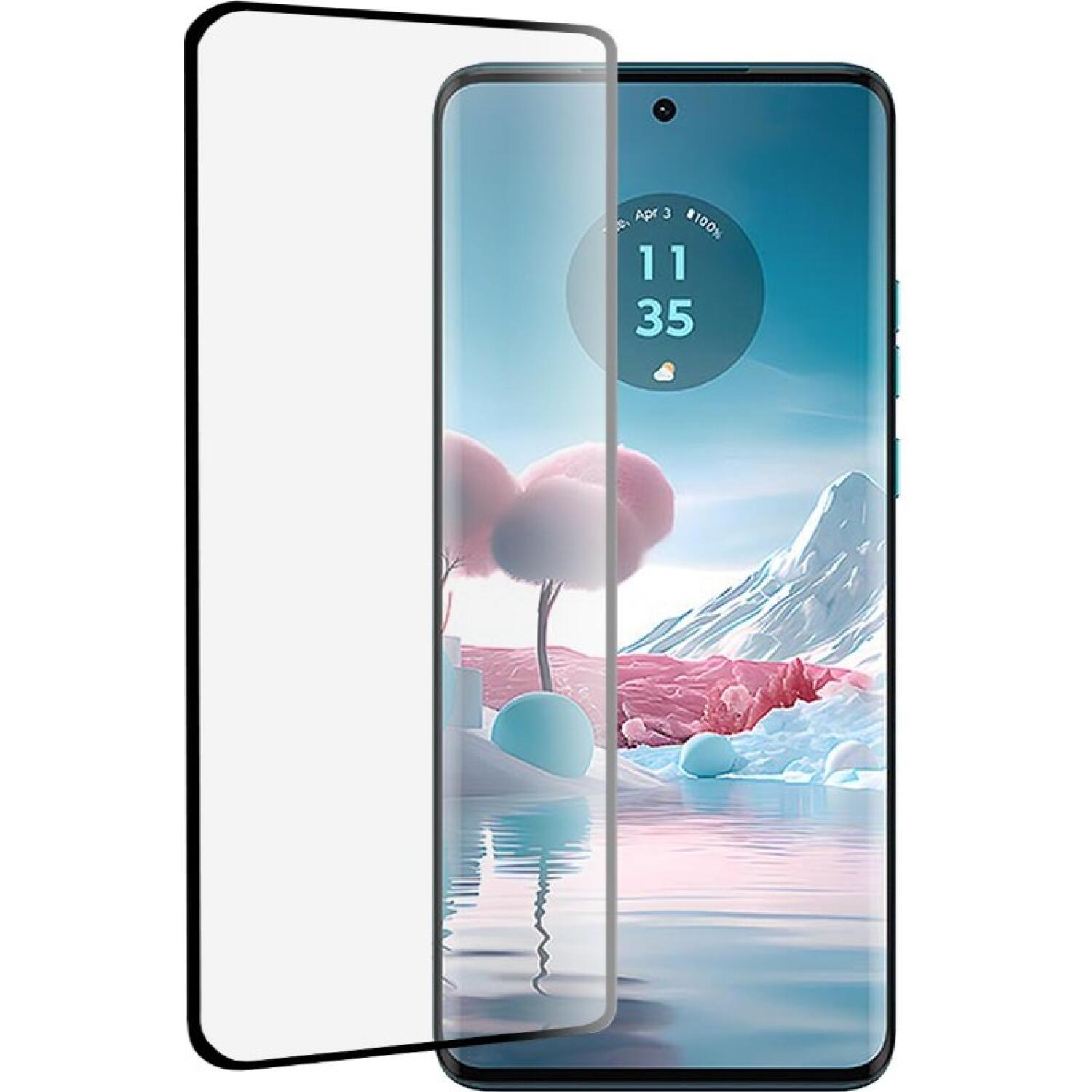 Tempered Glass Motorola Edge 40 Neo Techsuit 111D Curved Full Glue Full Face Αντιχαρακτικό Γυαλί Προστασίας Οθόνης Black