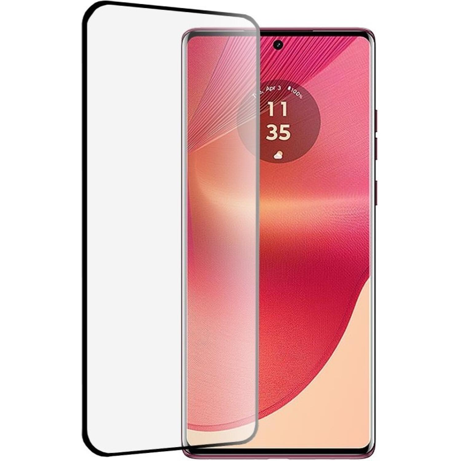 Tempered Glass Motorola Edge 50 Fusion Techsuit 111D Curved Full Glue Full Face Αντιχαρακτικό Γυαλί Προστασίας Οθόνης Black