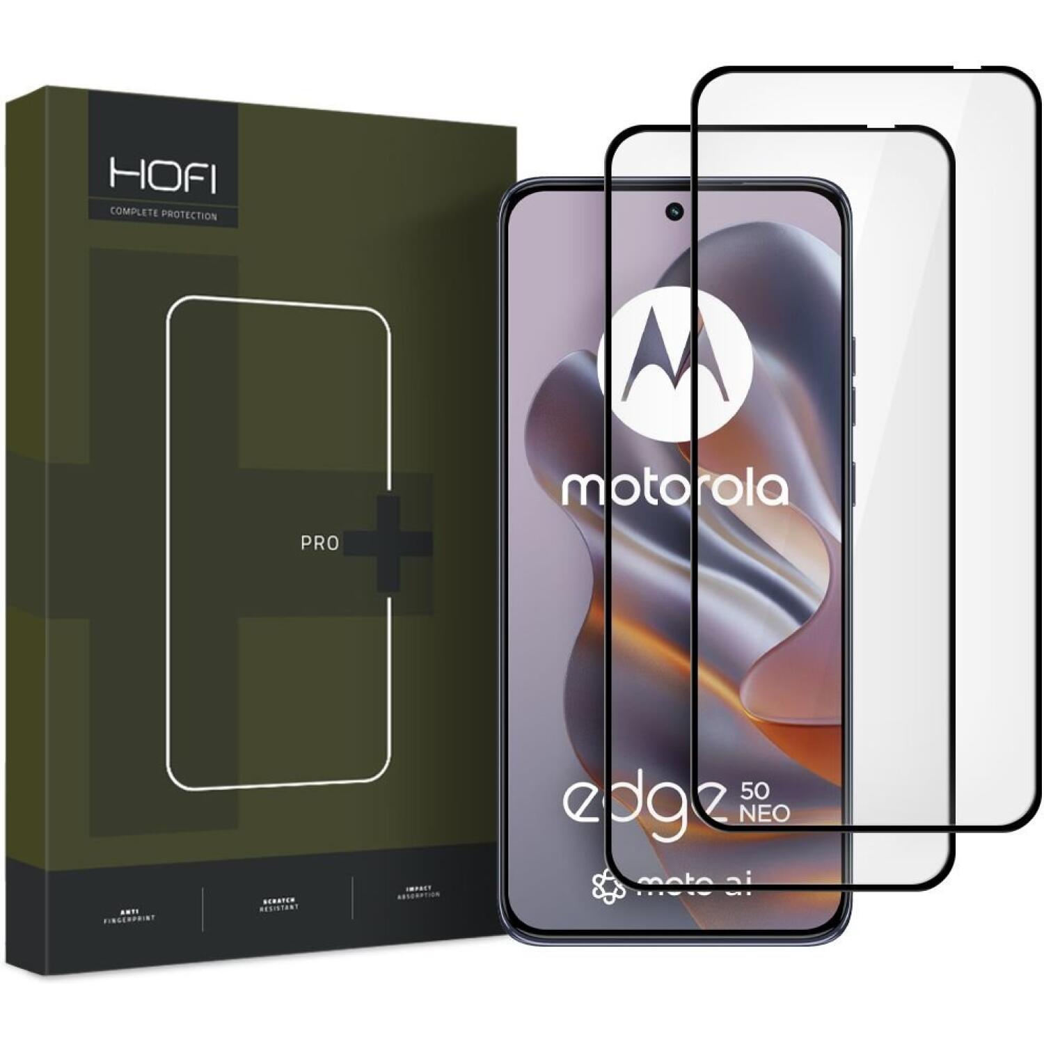 Tempered Glass Motorola Edge 60 Neo / Edge 50 Neo Hofi Premium Pro+ Αντιχαρακτικό Γυαλί Προστασίας FullFace Οθόνης 2 Τεμάχια Black