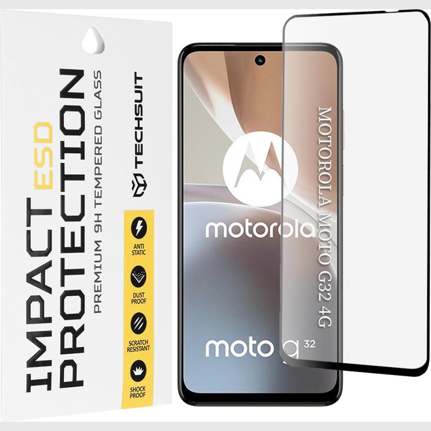 Tempered Glass Motorola Moto G32 Techsuit ESD Glass Full Face Αντιχαρακτικό Γυαλί Προστασίας Οθόνης Black
