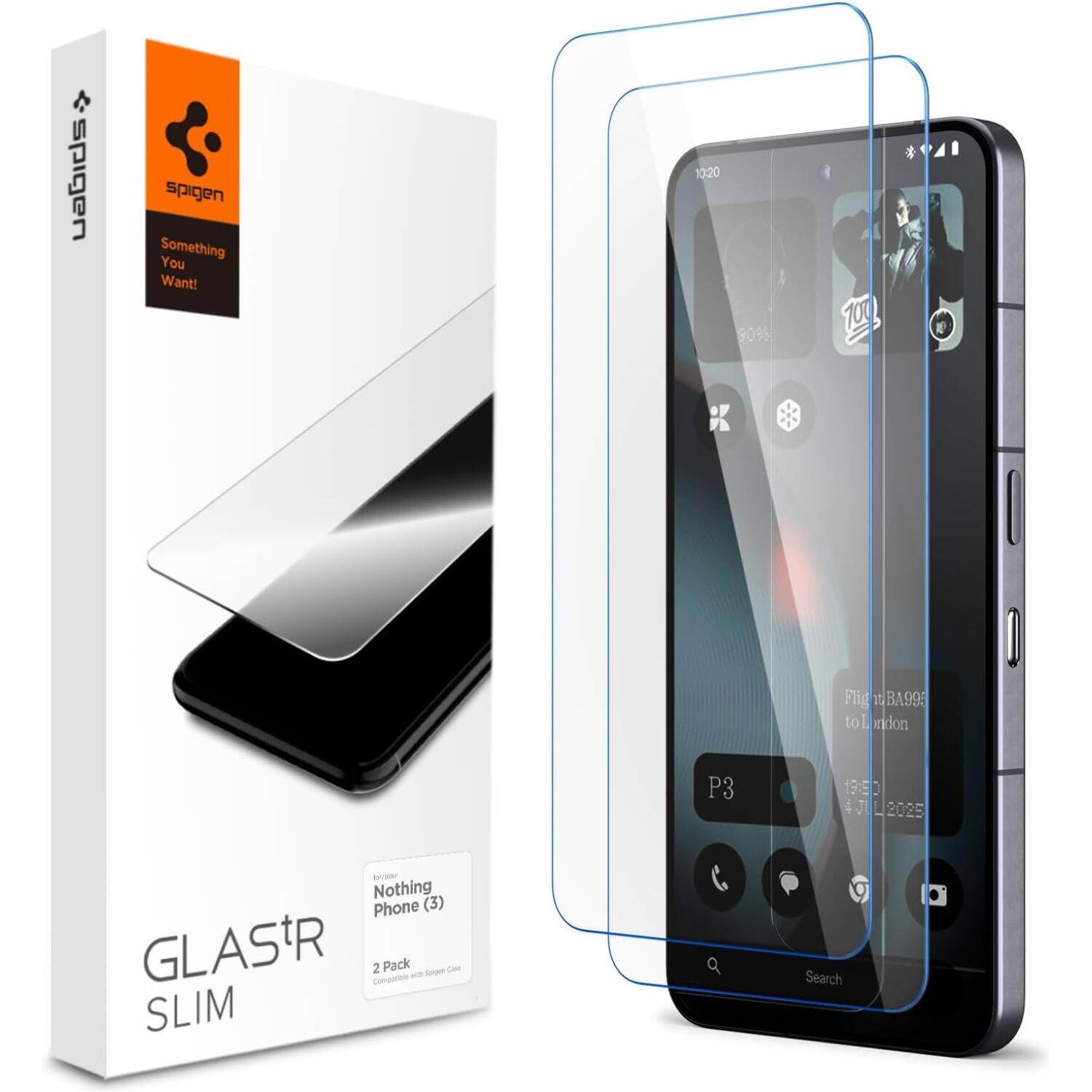 Tempered Glass Nothing Phone 3 Spigen GLAS.tR Slim Premium Αντιχαρακτικό Γυαλί Προστασίας Οθόνης 2 Τεμάχια Clear