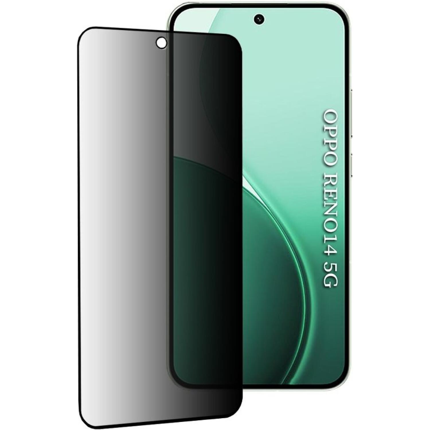 Tempered Glass Oppo Reno14 Techsuit 111D Privacy Full Glue Full Face Αντιχαρακτικό Γυαλί Προστασίας Απορρήτου Οθόνης Black