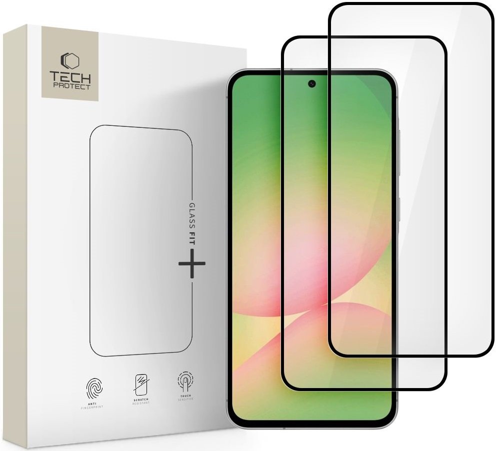 Tempered Glass Samsung Galaxy A56 / A36 Tech-Protect Glass Fit+ Full Face Αντιχαρακτικό Γυαλί Προστασίας Οθόνης 2 Τεμάχια Black
