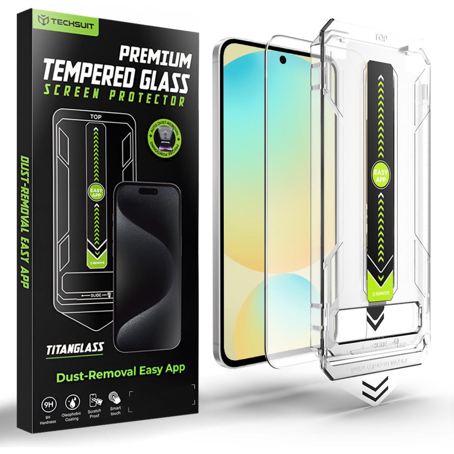 Tempered Glass Samsung Galaxy S24 FE / A56 Techsuit TitanGlass CrystalHD Αντιχαρακτικό Γυαλί Προστασίας Οθόνης Clear