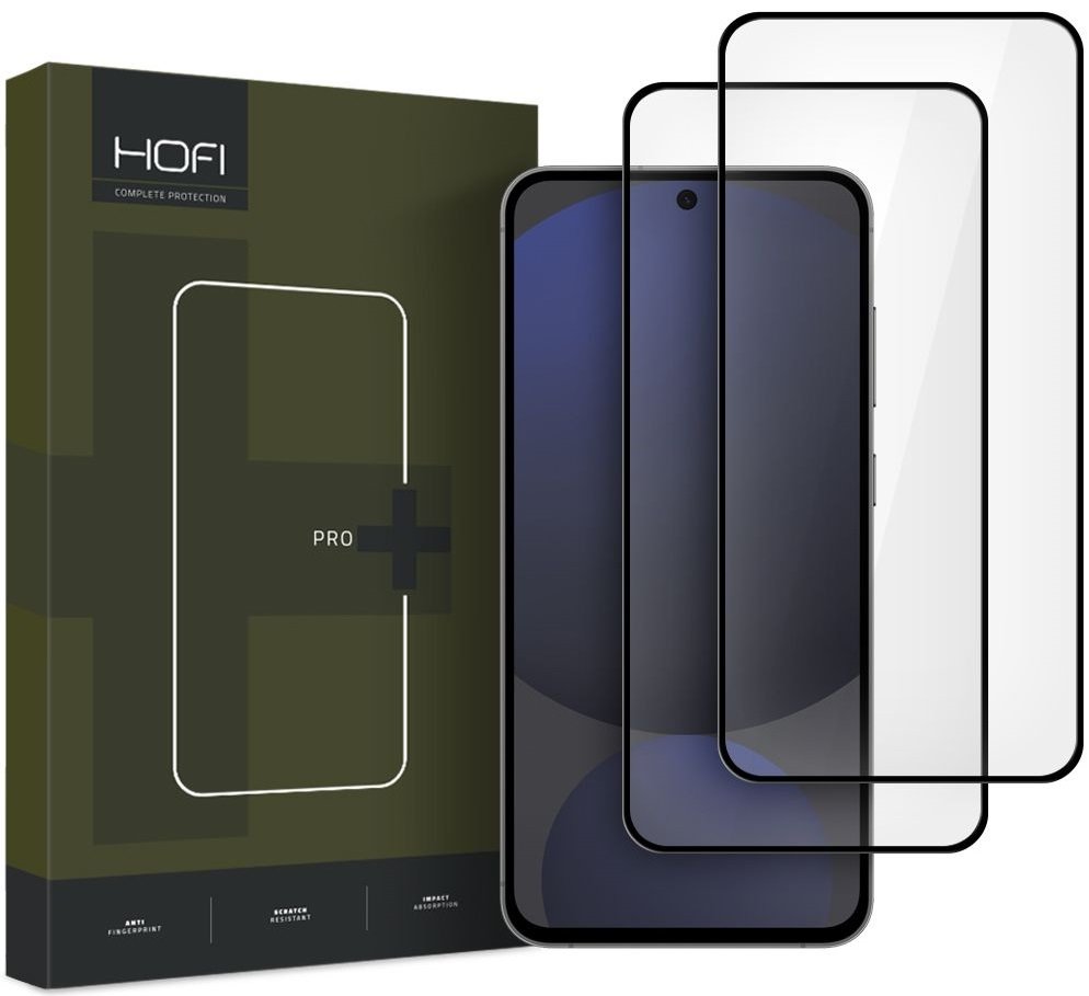 Tempered Glass Samsung Galaxy S24 FE Hofi Premium Pro+ Αντιχαρακτικό Γυαλί Προστασίας FullFace Οθόνης 2 Τεμάχια - Black (5906302371075)