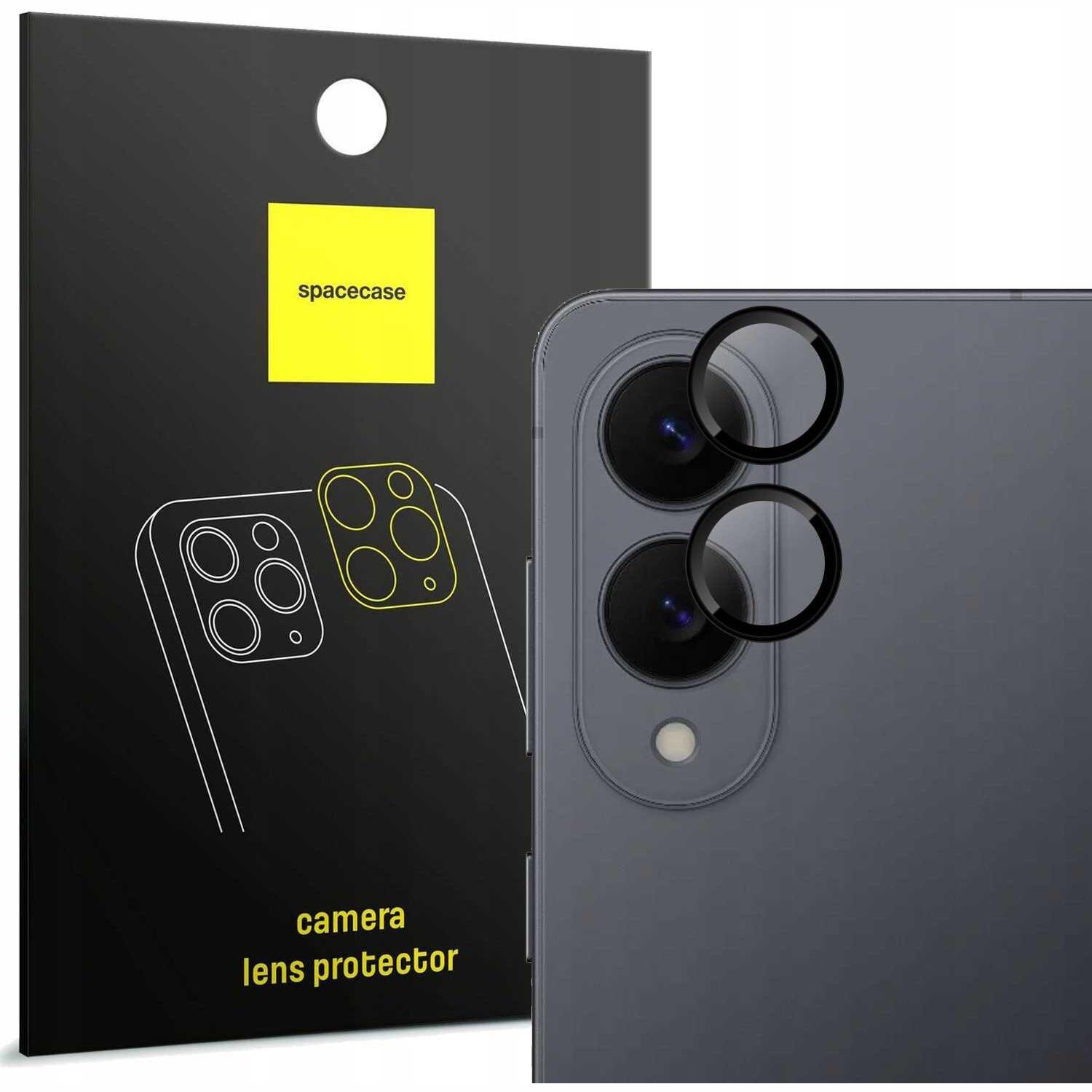 Tempered Glass Samsung Galaxy S25 Edge Spacecase Camera Ring Αντιχαρακτικό Γυαλί Προστασίας για Φακό Κάμερας με Πλαίσιο Αλουμινίου Black