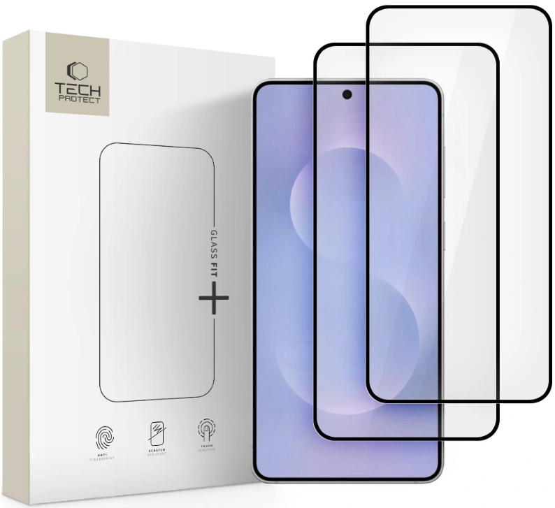 Tempered Glass Samsung Galaxy S25 Edge Tech-Protect Glass Fit+ Full Face Αντιχαρακτικό Γυαλί Προστασίας Οθόνης 2 Τεμάχια Black