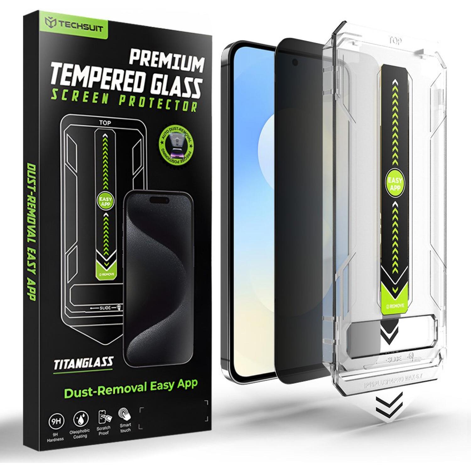 Tempered Glass Samsung Galaxy S25 FE / A57 Techsuit Privacy TitanGlass Full Cover Full Face Αντιχαρακτικό Γυαλί Προστασίας Απορρήτου Οθόνης Privacy