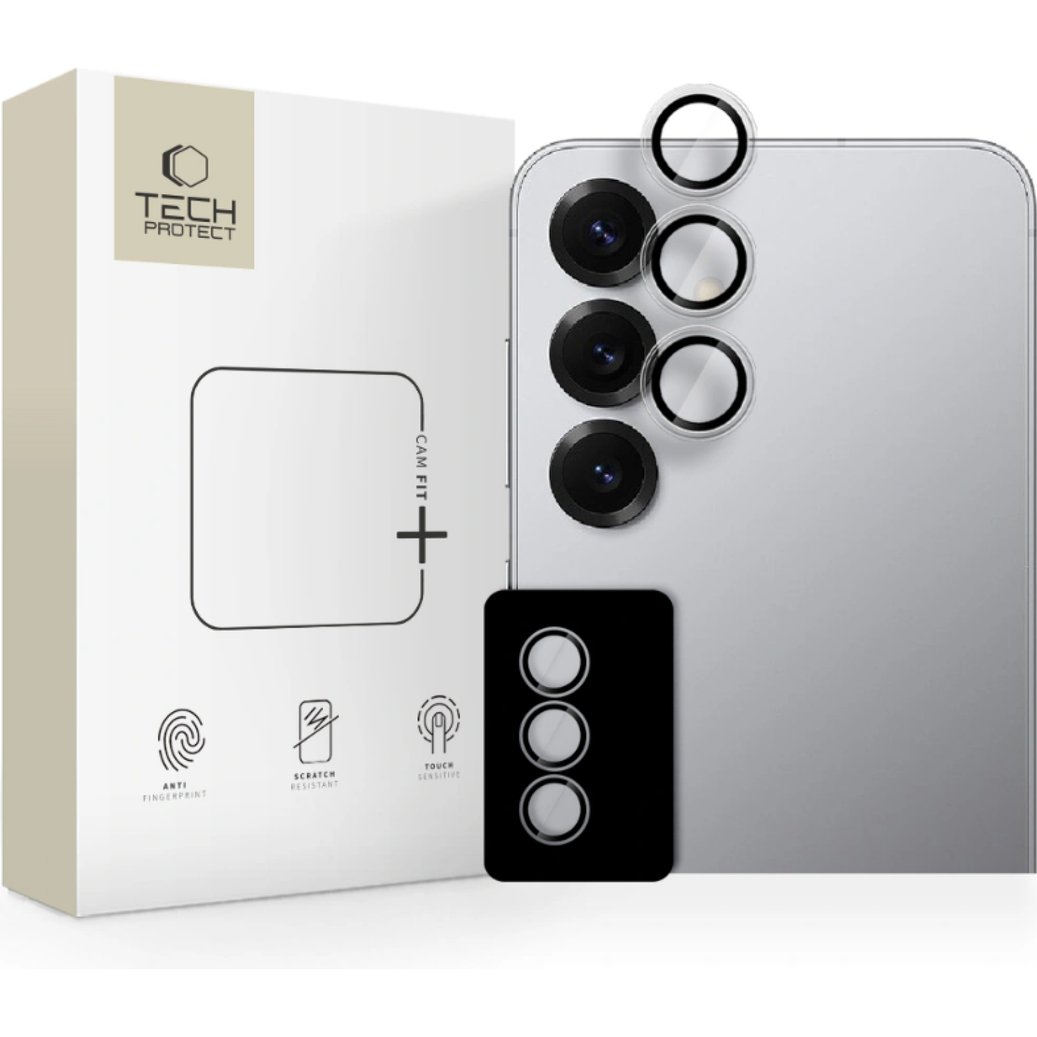 Tempered Glass Samsung Galaxy S25 FE Tech-Protect Camring Fit+ Αντιχαρακτικό Γυαλί Προστασίας για Φακό Κάμερας Clear