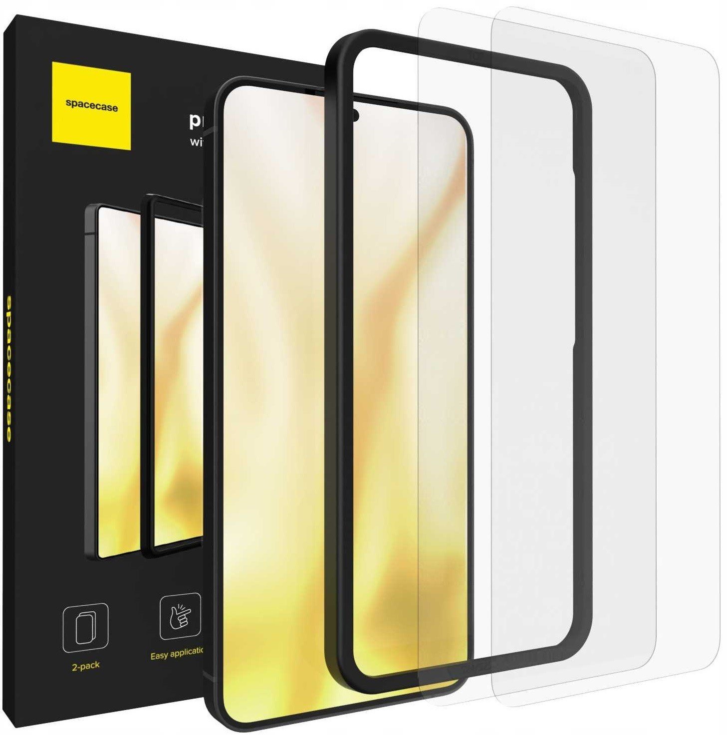 Tempered Glass Samsung Galaxy S25 Plus / S24 Plus Spacecase Set Αντιχαρακτικό Γυαλί Προστασίας Οθόνης 2 Τεμάχια Clear