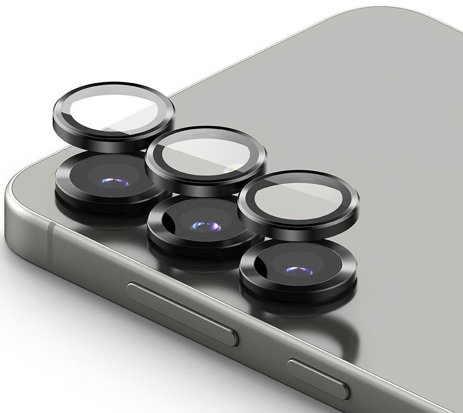 Tempered Glass Samsung Galaxy S25 Ringke Camera Lens Frame Glass Αντιχαρακτικό Γυαλί Προστασίας για Φακό Κάμερας 2 Τεμάχια Black