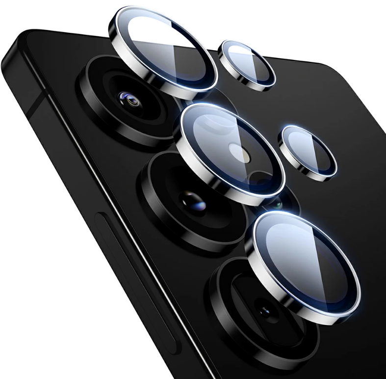 Tempered Glass Samsung Galaxy S25 Ultra Spacecase QuickFit Camera Glass Αντιχαρακτικό Γυαλί Προστασίας για Φακό Κάμερας 2 Τεμάχια Silver 