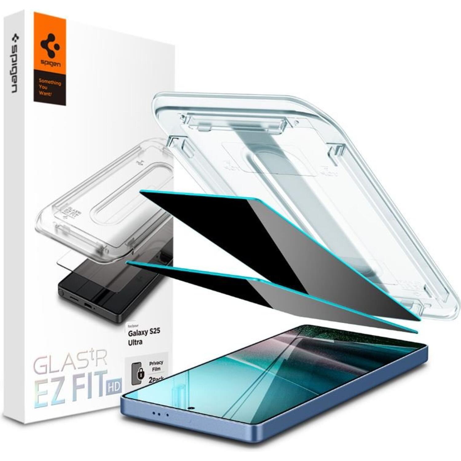 Tempered Glass Samsung Galaxy S25 Ultra Spigen GLAS.tR EZ Fit HD Privacy Αντιχαρακτικό Γυαλί Προστασίας Απορρήτου Οθόνης 2 Τεμάχια